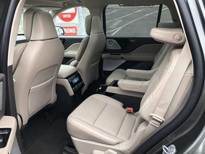 Second-row legroom is quite good for a midsize SUV.