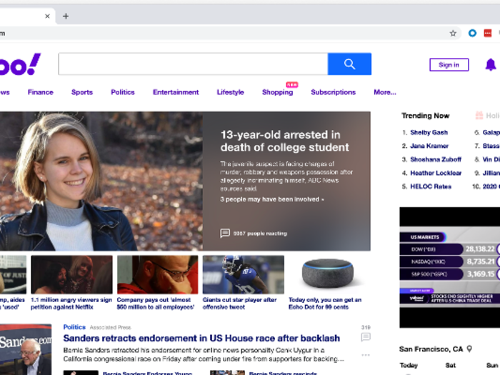 Now, Yahoo looks like a serious news site (but somehow we can