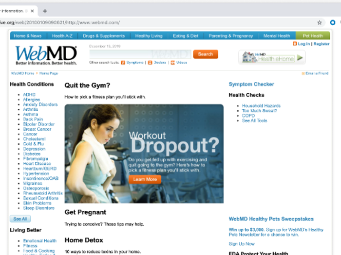 WebMD wanted us to know that there are a lot of health conditions we might have — and that it has answers.