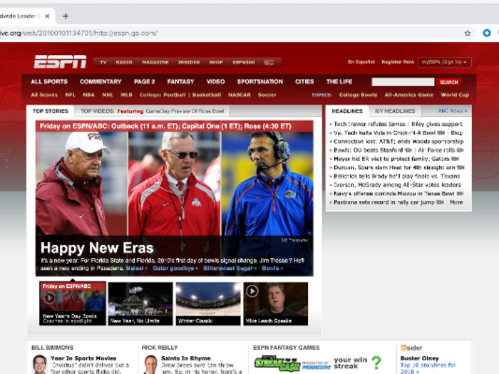 ESPN used to have a million menus to sort through — but at least most of the content was free!