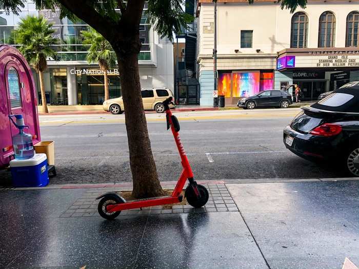 After my terrifying afternoon on a Lime bike, I was hesitant to touch another scooter. But the bright red of Uber