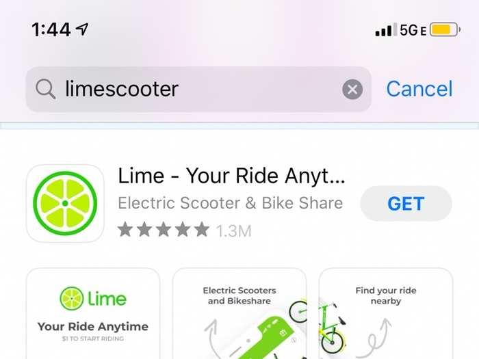 I downloaded the Lime scooter app.