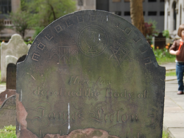 Although some of the headstones in the church graveyard have masonic symbols on them, Trinity Church isn