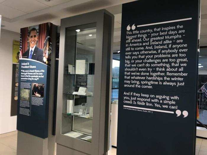 The museum is filled with quotes from Obama