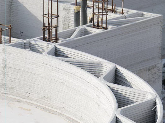 The 3D printed walls were placed on concrete foundation, and reinforced with more traditional construction materials of rebar and more concrete, Curbed reported.