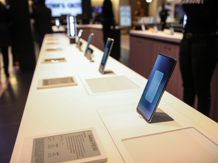 Beside each phone, tablet, watch, or other device were individual information panels.