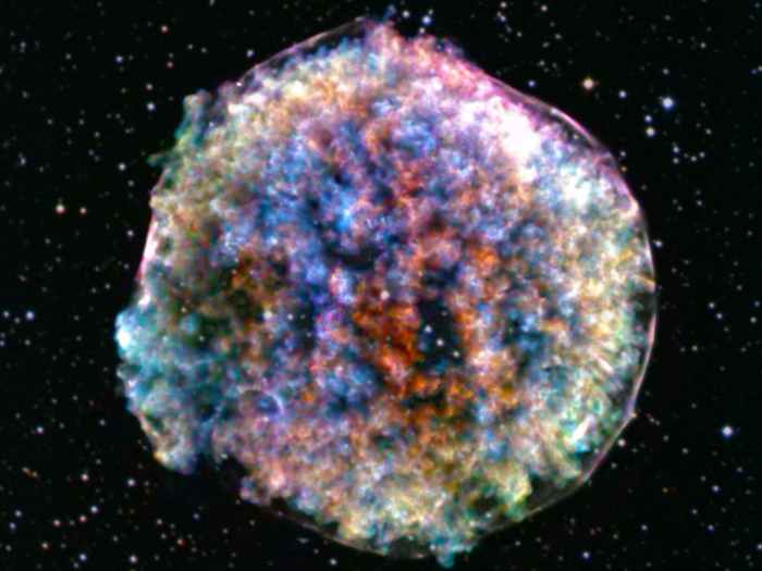 X-ray images can reveal the clumps of silicon, iron, and other elements that dying stars leave behind after they