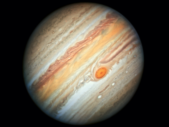 Closer to Earth, space telescopes also captured more familiar sights, like Jupiter