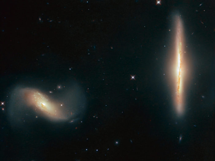 Sometimes two galaxies are better than one, especially when they fall into each other