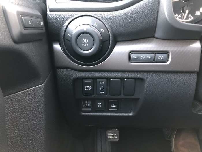 Additionally, important knobs and buttons are located to the left of the steering column. Big knobs are what you want when it