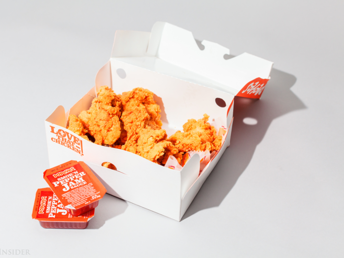 Speaking of chicken, the cookie chicken tenders Popeyes launched in 2017 were just chicken tenders coated in shortbread cookie crumbs, and according to Business Insider reviewers, they had just the right amount of sweetness to them.