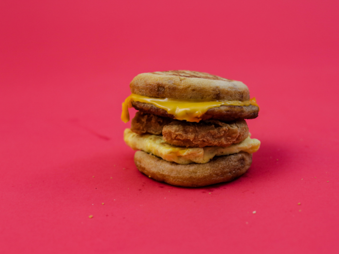 ... and the Chicken McGriddle, which features a McGriddle with Chicken McNuggets inside.