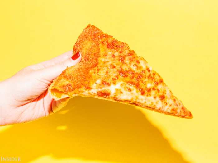 American Pizza Hut items are less obscure, but still far from the norm. This is a grilled cheese pizza. While crust stuffed with cheese is very common, Pizza Hut