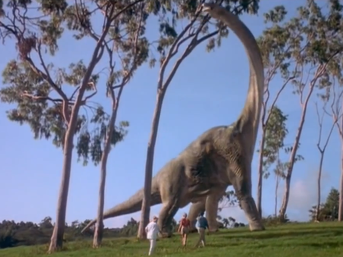 The first dinosaur that enters the screen in "Jurassic Park" is a Brachiosaurus. But it, too, was depicted incorrectly, Persons said.