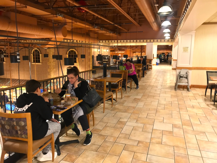 Both Wegmans locations had seating areas upstairs for customers to sit and eat. This seating area wasn