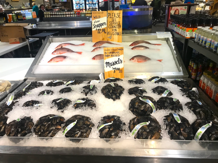 ...and fresh seafood, which were all found at both Wegmans stores.