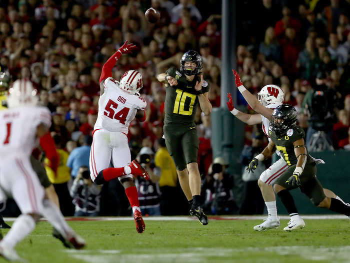 After a few empty drives, Herbert ran the ball in for the 30-yard game-winning score.