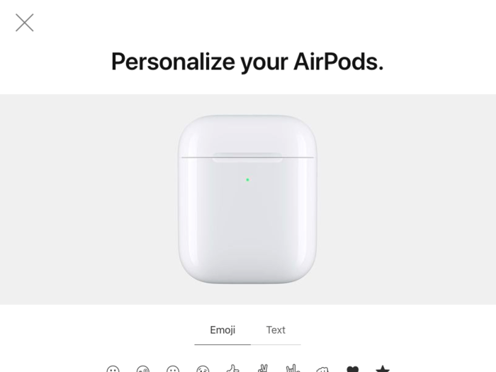 Choose the emoji you want to add to your AirPods case and hit "Save."