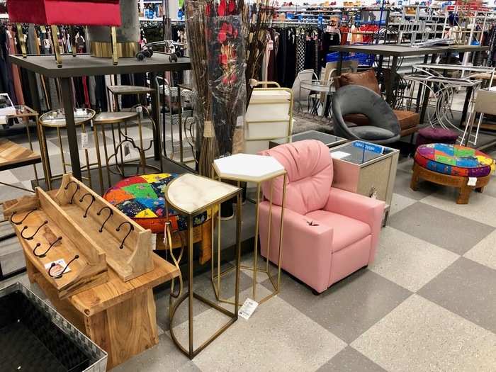 And in some sections — like this furniture area — it seemed like there was little thought given to how the display of the pieces appeared on the floor.