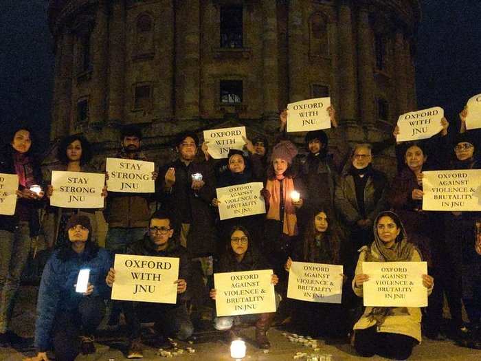 ​Students of Oxford University among those protesting against JNU attacks