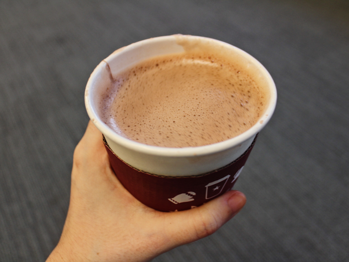 The frothy milk and rich, creamy cocoa flavor earned Pret