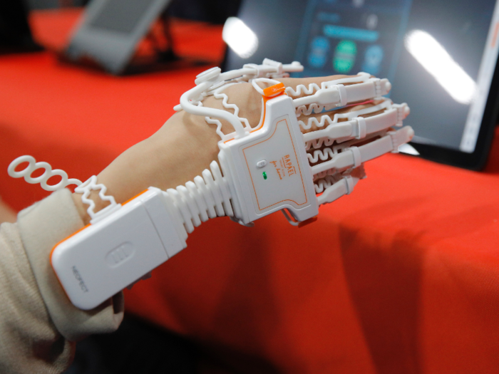 Robotics company Neofect displayed a smart glove that