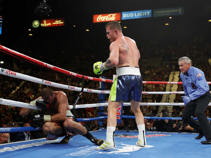 4: The light heavyweight title fight between Sergey Kovalev and Saul Alvarez — boxing.