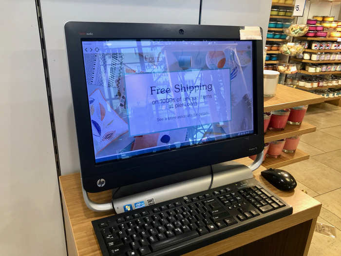 Still, there were some assets to the store, like this monitor set up to assist customers in finding items online if they didn