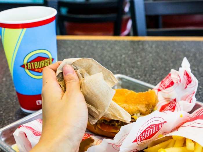 The "fat" in Fatburger might also refer to the amount of grease on your hands after you touch one.