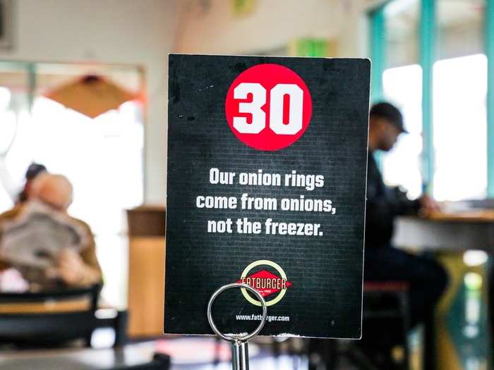 Fatburger claims that all of its food is cooked from fresh, not frozen ingredients.