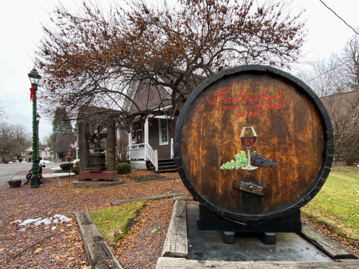 Walking past the parking lot and production facility, you enter Brotherhood Village, a collection of new and historic buildings.