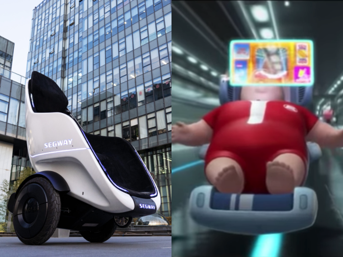 The S-Pod is already drawing comparisons to another movie vehicle: the hoverchairs in the Disney-Pixar animated movie "Wall-E" that passengers use to travel around and essentially inhabit.