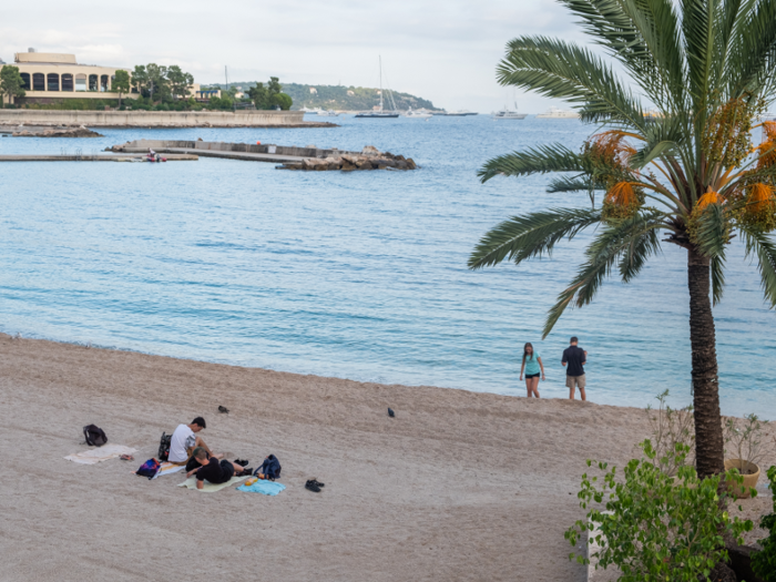 Monaco has no natural beaches, but its most popular beach is the manmade Larvotto Beach on Avenue Princesse Grace. I, frankly, wasn