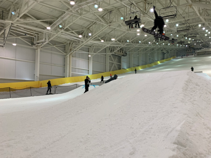 Though experienced skiers and snowboarders are likely to get bored with the park