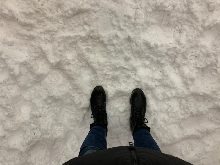 The crunch of the snow felt familiar under my boots.