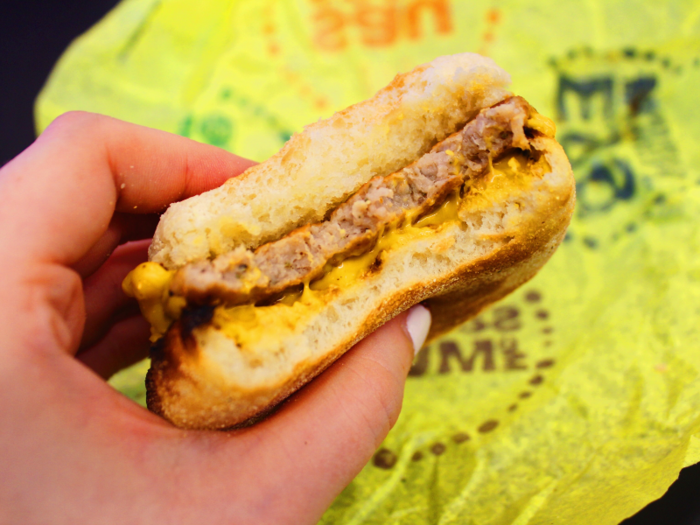 The sausage patty was so flavorful and juicy, I almost forgot there wasn