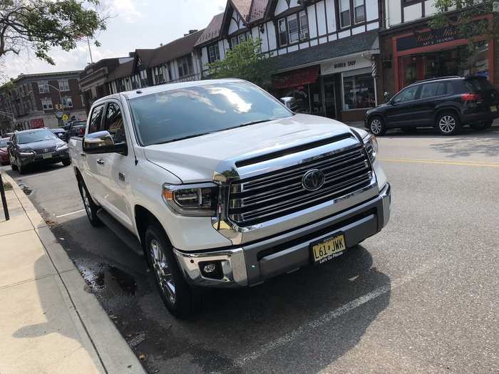 Our "Super White" test truck was Crewmax 1794 edition, well-appointed and well-optioned at almost $53,000. I tested it officially a few years ago. The Tundra is an aging platform; it hasn