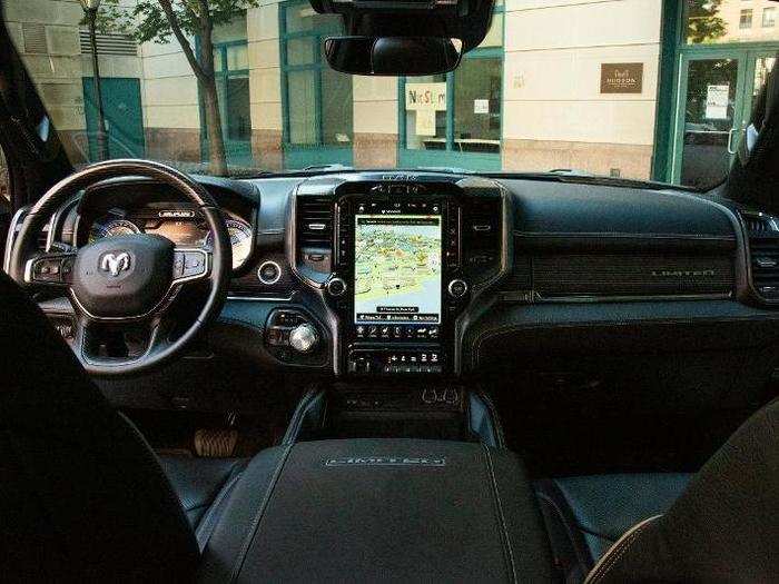 The 12-inch center touchscreen is stunning. The infotainment system is FCA