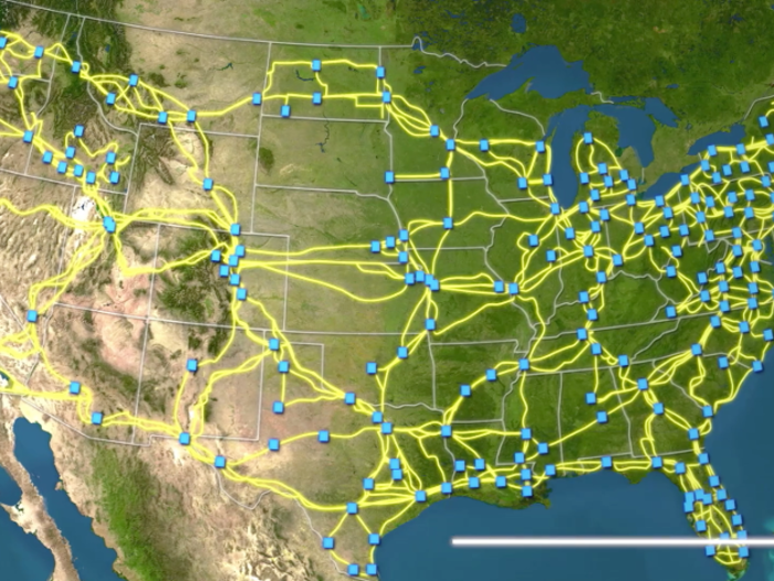 Even within a country, achieving a direct wired path from one location to another is rare. Relying on ground cables also leaves many regions poorly connected.