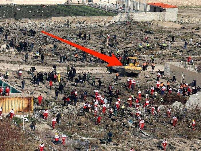 Images and reports then emerged from the crash site that suggest bulldozers are being used on the site, potentially damaging some evidence.