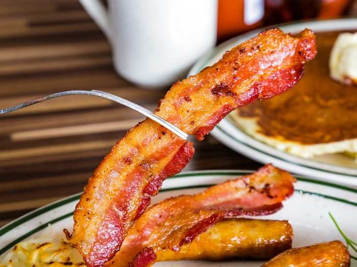 The bacon was crispy and bursting with flavor.
