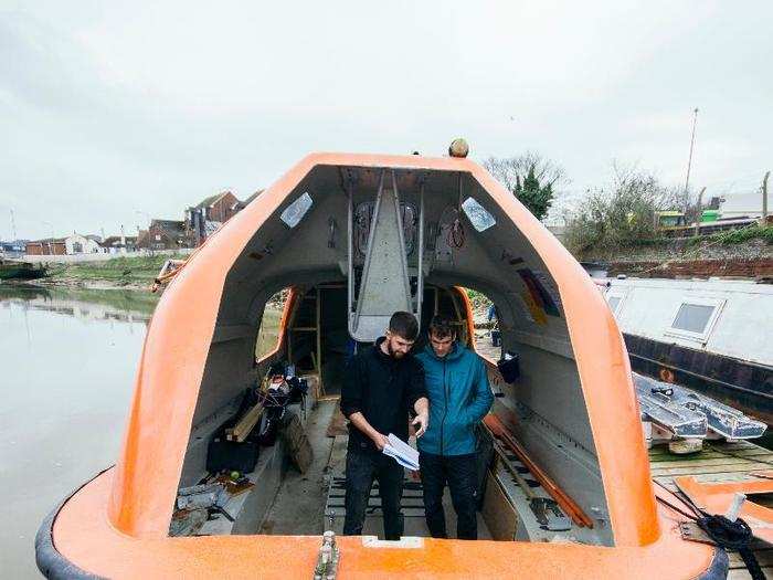 Architects and owners Guylee Simmonds and David Schnabel called the boat their "robust, unsinkable and spacious blank canvas."