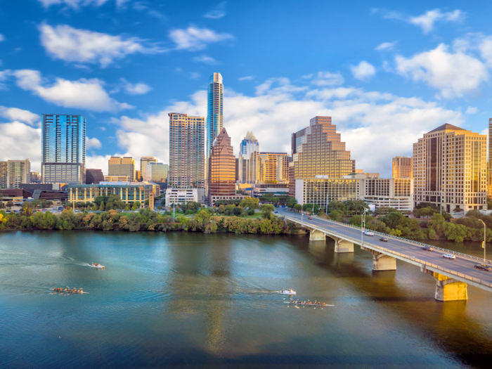 T9. Austin, Texas: 53.8% of homebuying requests were made by millennials.