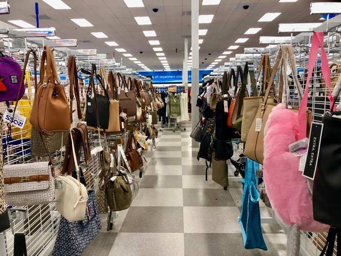 But we were quickly distracted by a display of bags and purses that included a lot of designer options.