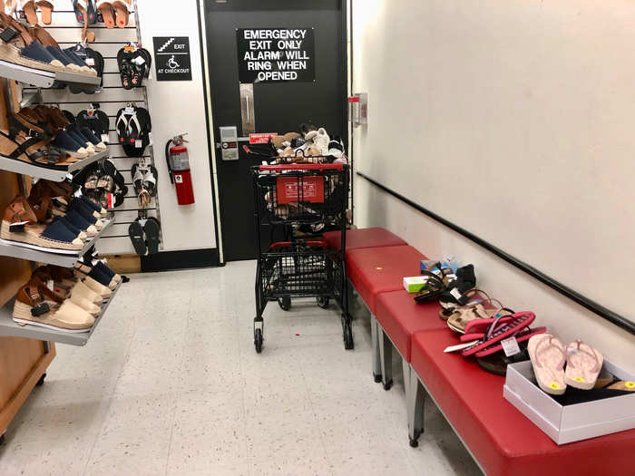 There were a lot of options in the shoe section, which was organized for the most part.