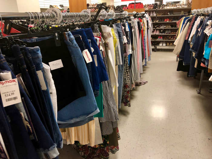 The racks of clothes were slightly overwhelming, but they were pretty organized for the most part.