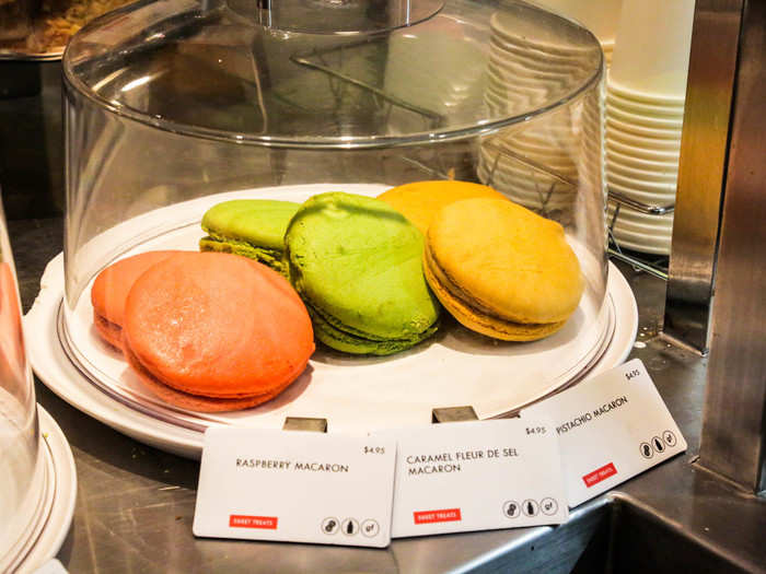 At check-out, I saw the biggest macarons I