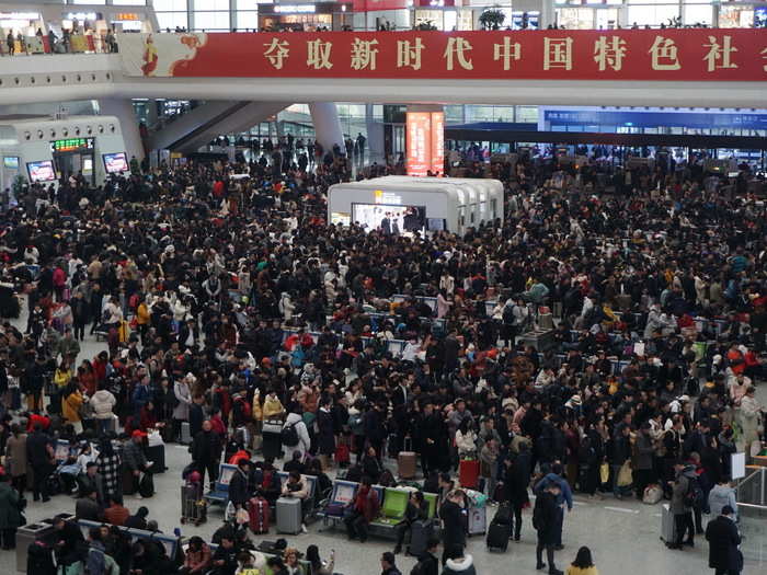 Stations are already filling with masses of passengers waiting for buses, trains, planes, and ferries.