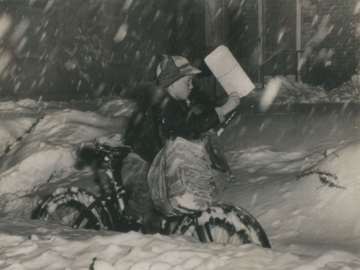 In 1946, young Jerry Harrison continued his Denver Post delivery run during the city