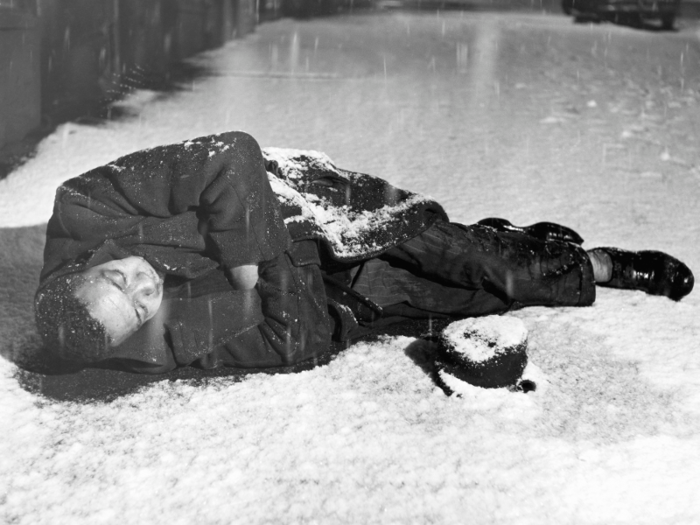 Some, like this homeless man in Manhattan, didn